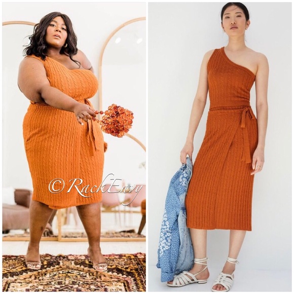 NWT ANTHROPOLOGIE RIBBED KNIT SKIRT SET IN BROWN